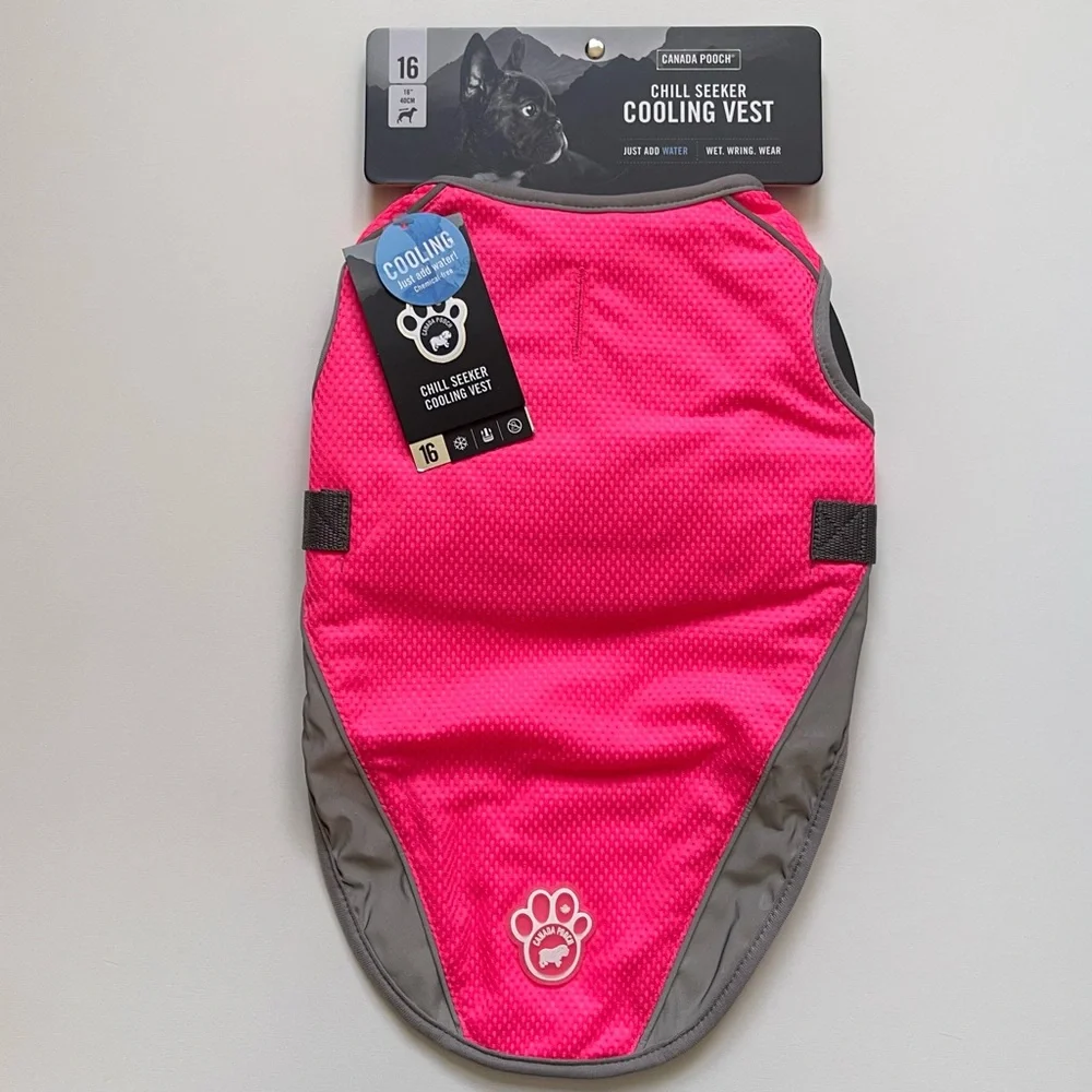 Canada Pooch Chill Seeker Cooling Vest - Pink - Size 16